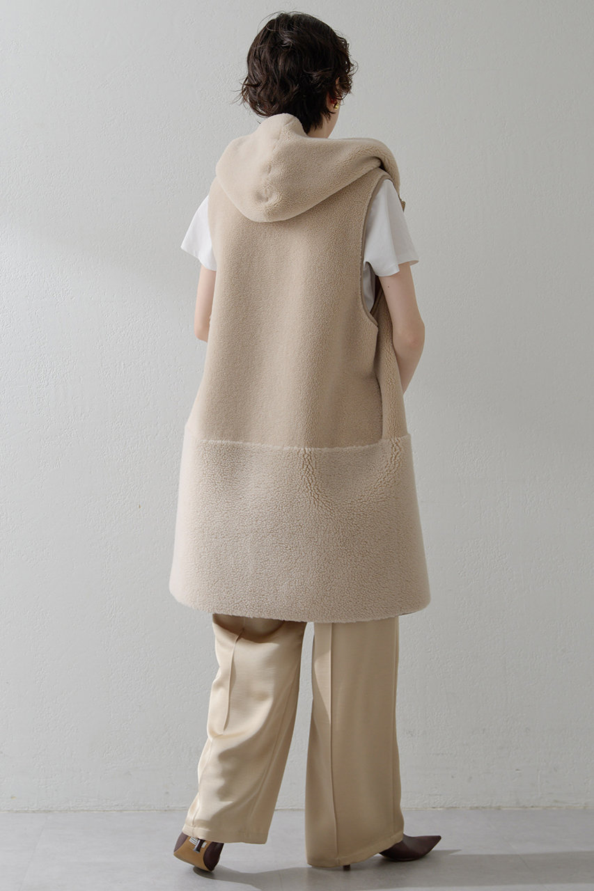 Whim Gazette(ウィム ガゼット)｜【THE PAUSE】ボアフードロングジレ
