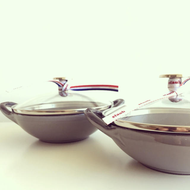 STAUB - 廃盤 ストウブ ベビーウォック グレー 2個セットの通販 by