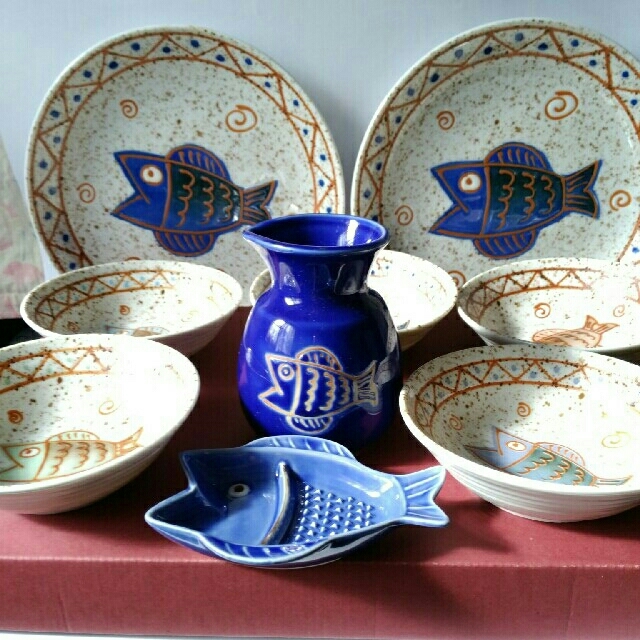 お魚柄のお皿 セットの通販 by ジュジュ's shop｜ラクマ