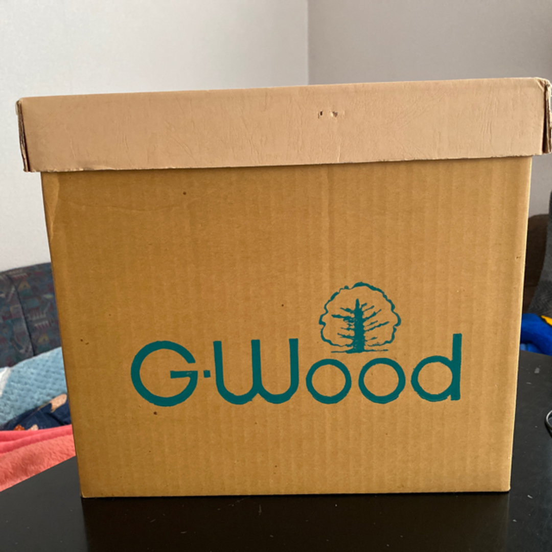 箱あり】G-wood 裁縫箱 木製 アンティーク ソーイングボックス 木箱の