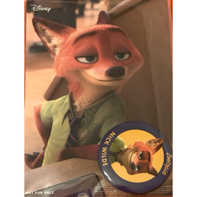 キデイランド ズートピア ニック 非売品 缶バッジの通販 by D5｜ラクマ