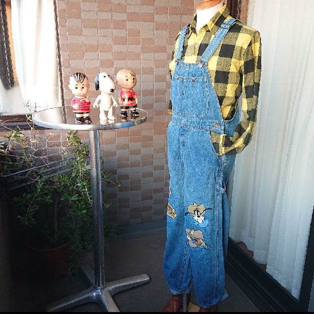 Disney - ディズニー Disney グーフィー デニム オーバーオール M