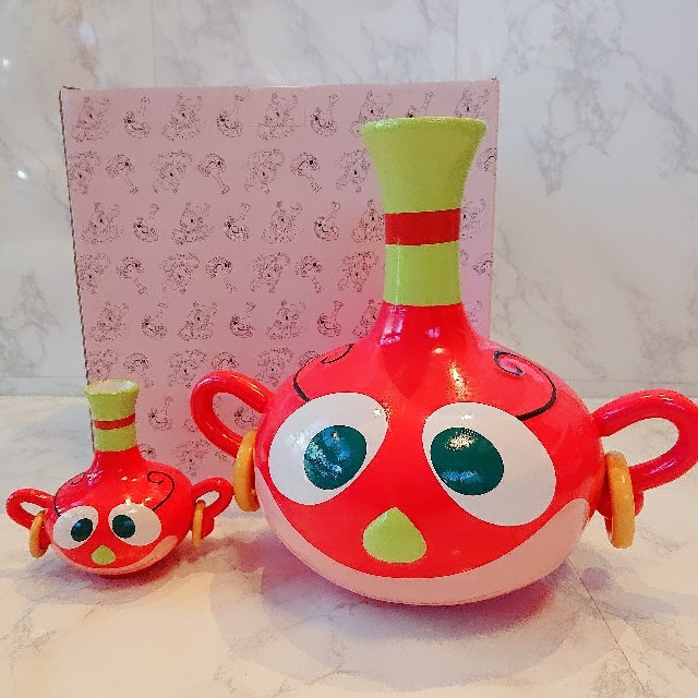 新品 ハクション大魔王 あくびちゃん 大小サイズペア 壺 花瓶 置物