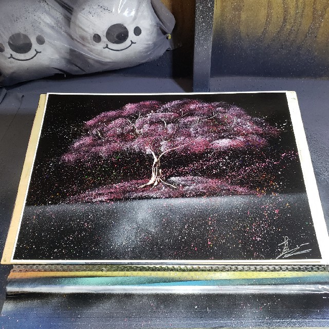 スプレーアート A3 297×420 ピンク桜の通販 by スプレーアーティスト