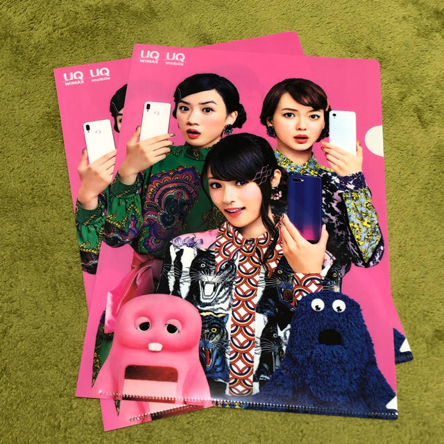 au - UQ mobile モバイル クリアファイル 深田恭子 多部未華子 永野芽