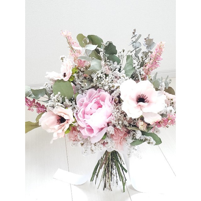 ピンクアネモネ♡ブーケ&ブートニアの通販 by ブーケデザイン♡'s shop