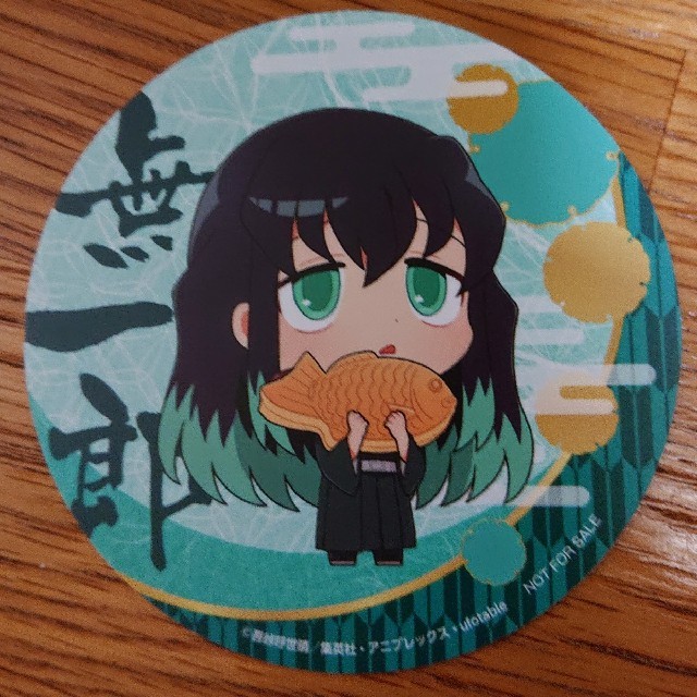 鬼滅の刃時透無一郎セガコラボカフェ缶バッジたい焼き夏祭り