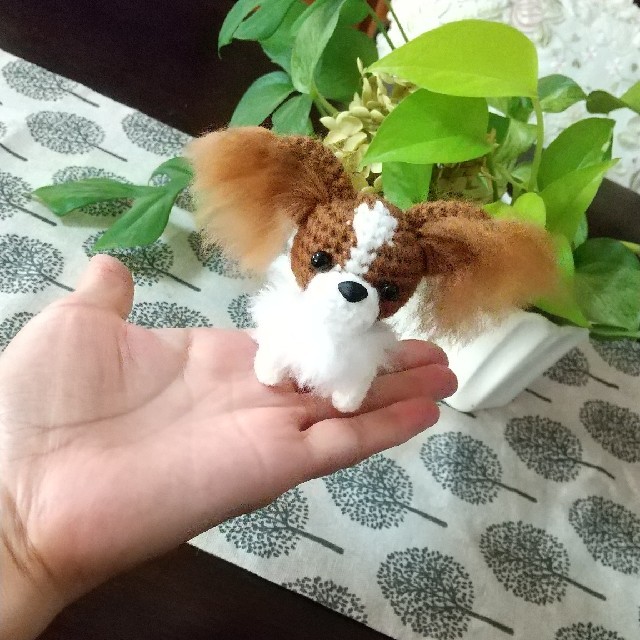 編みぐるみ パピヨンちゃんの通販 by み＊アル's shop｜ラクマ