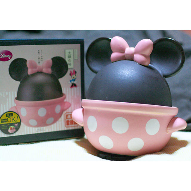 Disney - おトク！新品 disney ミニーちゃん 1人用 土鍋 一人鍋 食器の