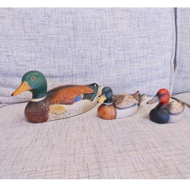 カモの親子 陶器の置物の通販 by まま's shop｜ラクマ
