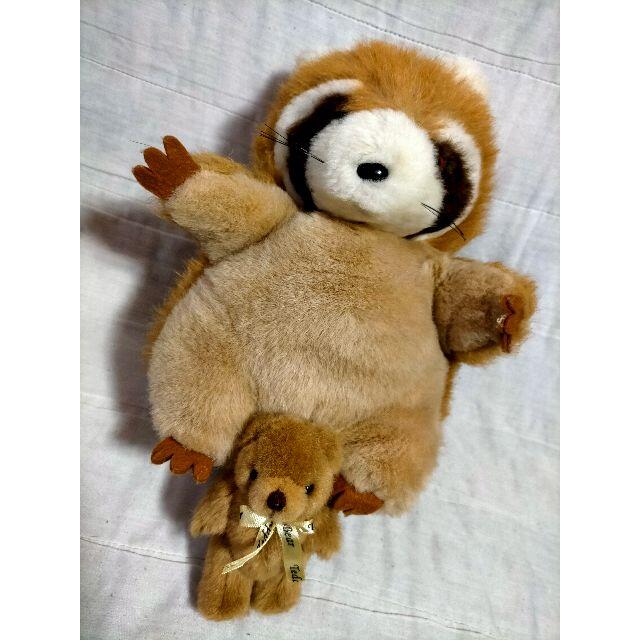 値下げ中】昭和レトロ アライグマ テディベア ぬいぐるみの通販 by