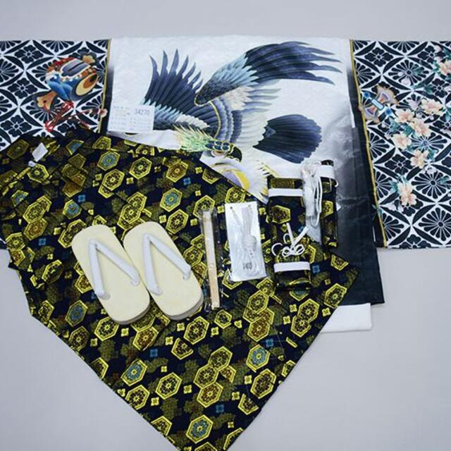 七五三 五歳 男児 羽織袴フルセット M寸 袴変更可能 NO34270の通販 by