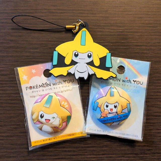 ポケモン - ポケモン ジラーチ ラバーストラップ キーホルダー 缶