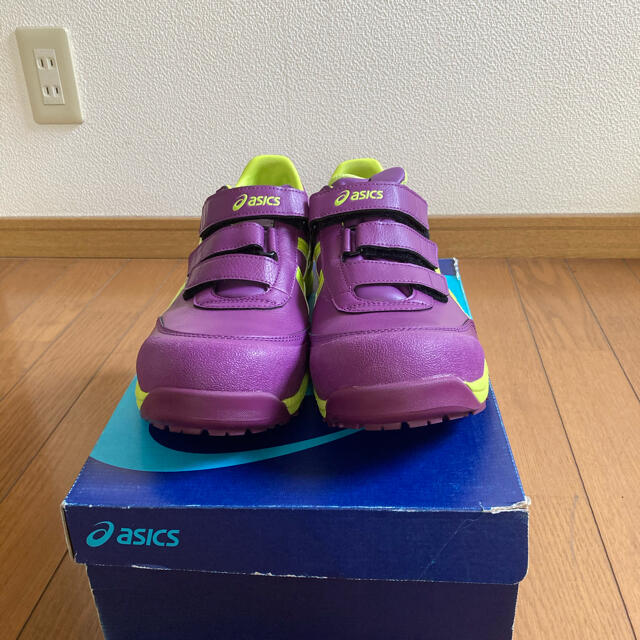 asics - アシックス安全靴(パープル&イエロー)限定品⭐️の通販 by