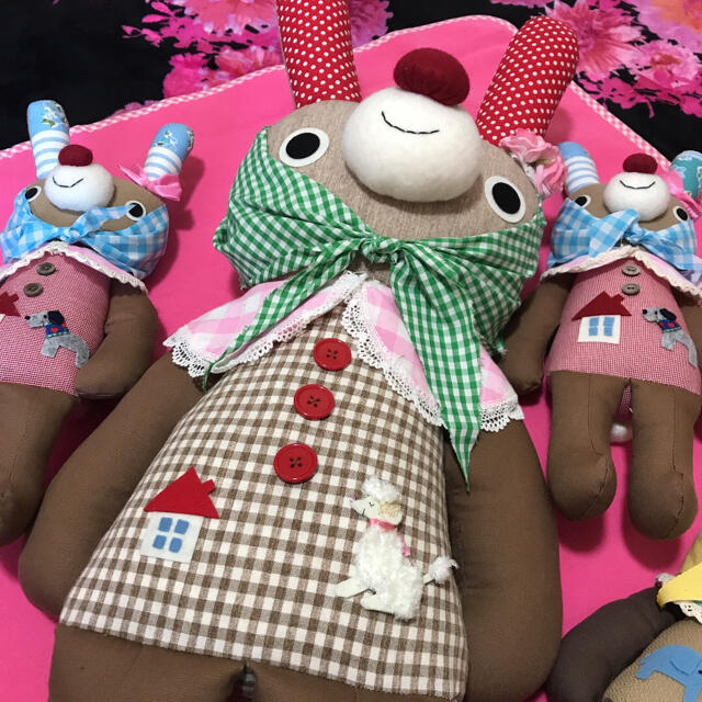 ダイヤモンドみつけたよ prickle ロビンちゃん 4体 うさぎ ぬいぐるみ