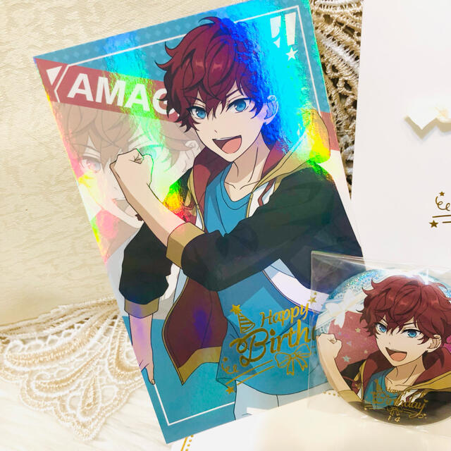 あんスタ 中国限定バースデーセット天城一彩 ALKALOID缶バッチの通販