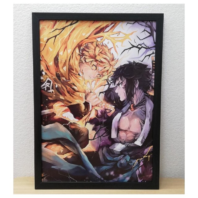 鬼滅の刃 A3サイズ 額装ポスター 我妻善逸 vs 獪岳の通販 by SUN's
