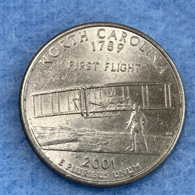 アメリカ25セント記念硬貨 North Carolina 2001-2-Pの通販 by きよさん