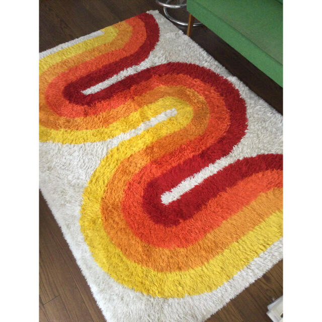 Arne Jacobsen - ミッドセンチュリー モダン ウエーブ 北欧 ラグ