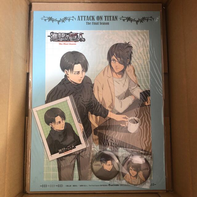 進撃の巨人 Blu-ray DVD 購入特典缶バッジ リヴァイ&ハンジ