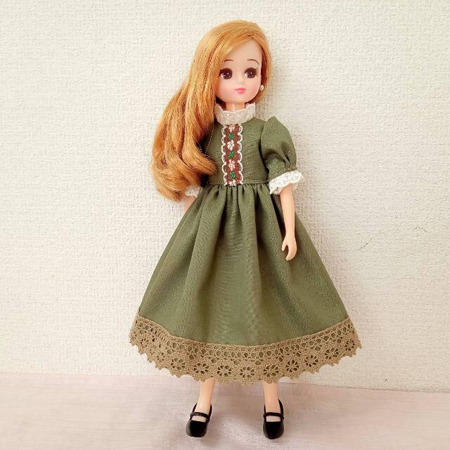 ハンドメイド「カントリー風ワンピースセット 緑」ネオブライス・リカ