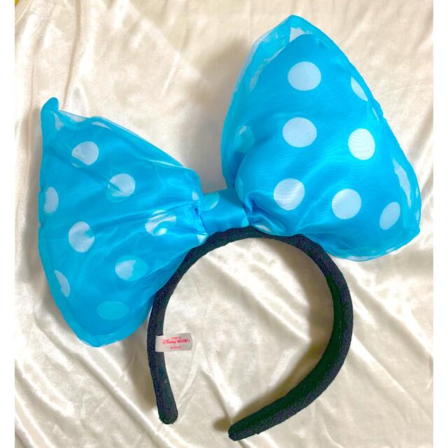 ディズニー】カチューシャ デカリボン ブルーの通販 by 白波shop's｜ラクマ