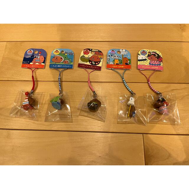 ご当地カピバラさん 根付け ストラップ 東京 江戸限定 5点セット