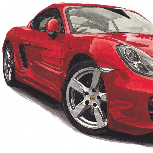 Porsche - GC-2026ポルシェ911/ケイマン限定版画サイン額装作家平右ヱ