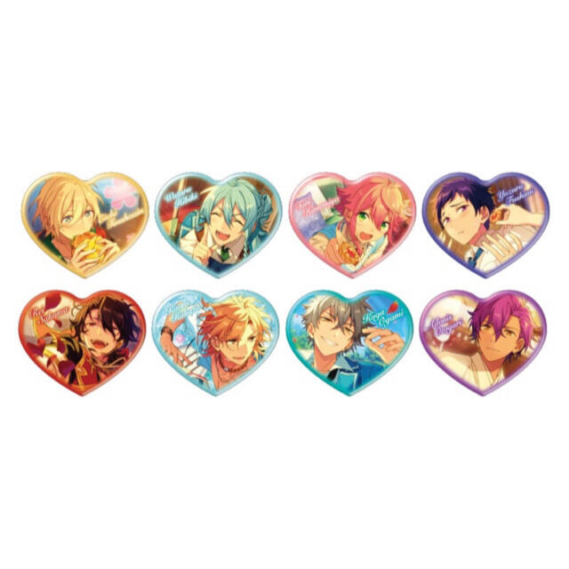 新品☆あんスタ【伏見弓弦＆姫宮桃李】ハートカンバッジ☆ハート缶