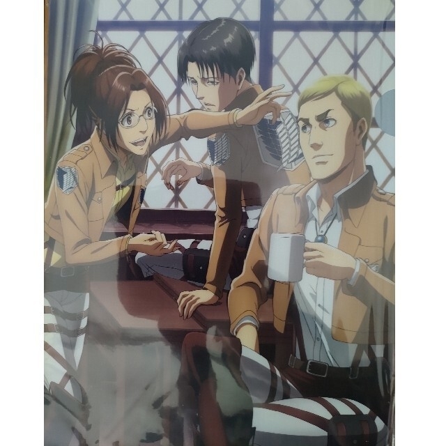 進撃の巨人 クリアファイル ハンジ リヴァイ エルヴィン & レザー付箋