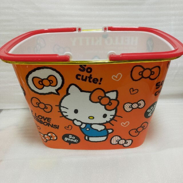 ハローキティ - サンリオ キティ 小物入れ バケット カゴ 持ち手付の