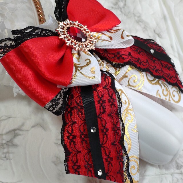 赤×白×黒 dignity キンブレリボン ペンライトリボンの通販 by hand