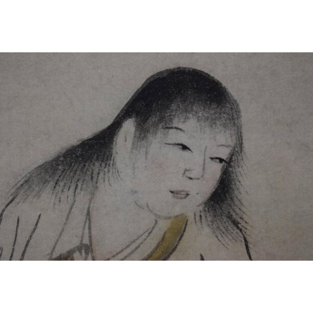 真作】狩野常信/菊慈童図/横物/掛軸☆宝船☆Z-545の通販 by 掛軸✩宝船