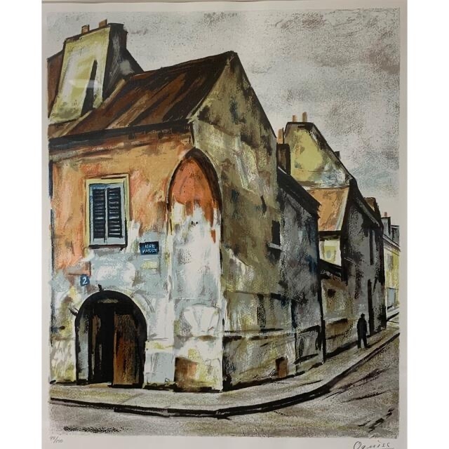 ☆荻須高徳 リトグラフ 街角の家 限定版 サイン入りの通販 by Otakara