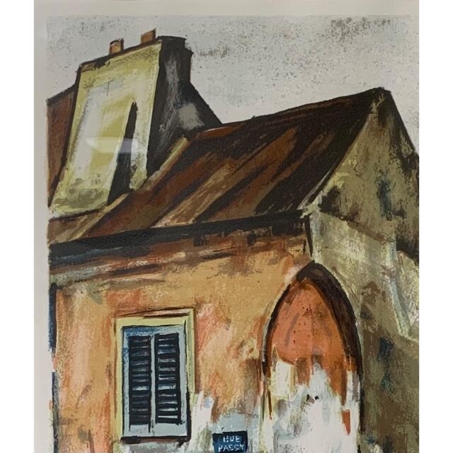 ☆荻須高徳 リトグラフ 街角の家 限定版 サイン入りの通販 by Otakara