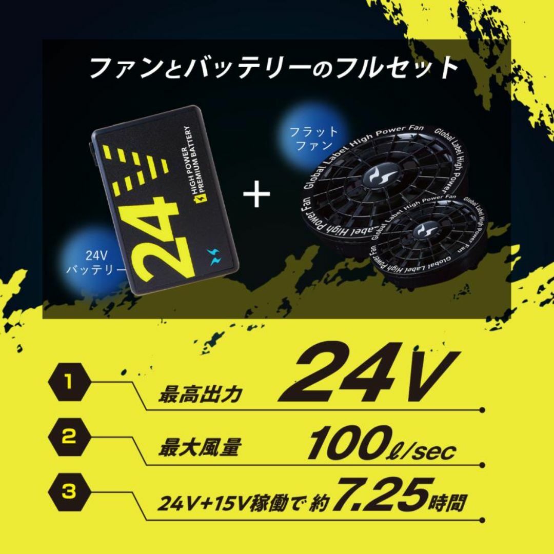 サンエス 空調風神服 24V ファン バッテリーセット 2025年 春夏 新作