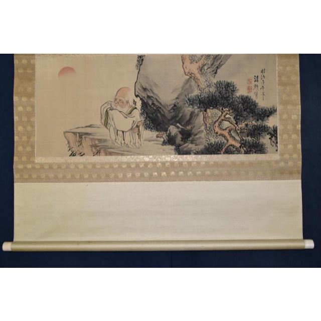 岡島清曠自筆『吹寄之図』掛軸 【公式通販】