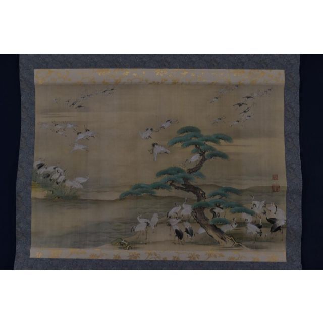 作者不詳/群鶴/千羽鶴/古画/掛軸☆宝船☆Z-729の通販 by 掛軸✩宝船