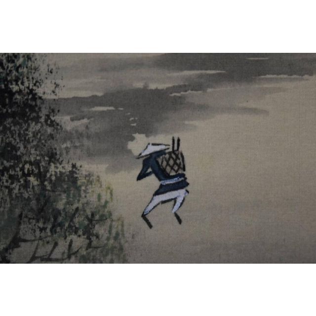 紫峯/彩色山水図/山家図/掛軸☆宝船☆Z-795の通販 by 掛軸✩宝船✩'s