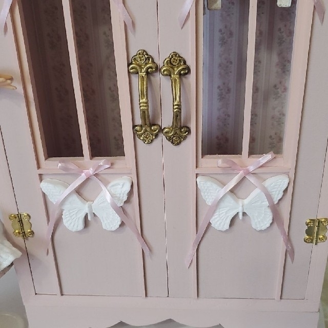 専用】ドール用クローゼット*+リボン+*姫系*ドールハウスやブライス