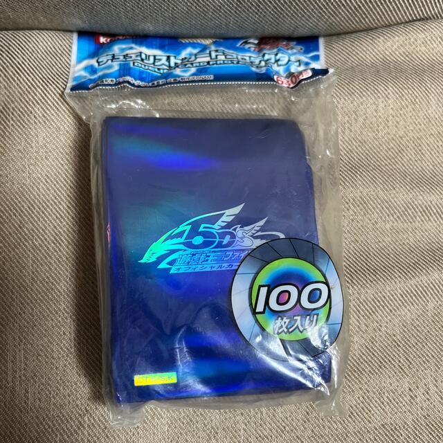 遊戯王 初期 スリーブ 公式 5d's ブルー 青 100枚 未使用 遊戯王 公式