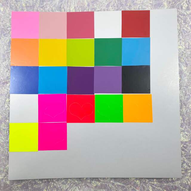 団扇屋さん 団扇素材 カッティングシート 蛍光シート 30×30cm の通販