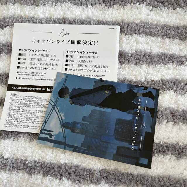 Eve OFFICIAL NUMBER ステッカー、ハガキ、チラシ付アルバムCDの通販