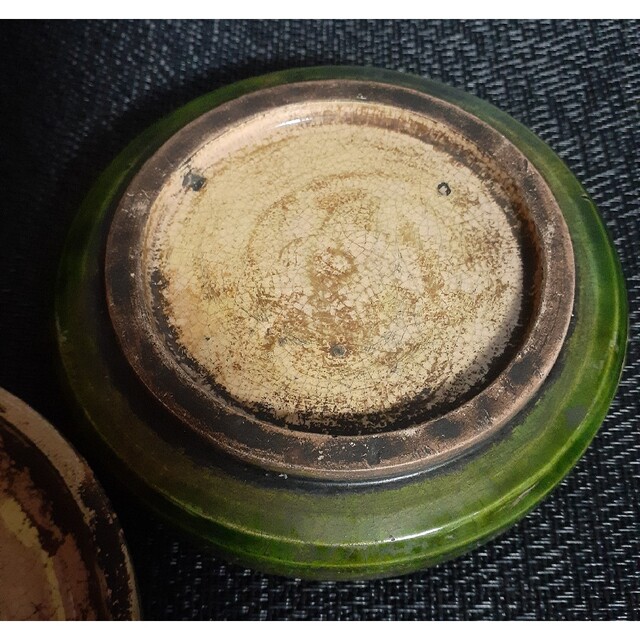 中国古美術 中国古陶磁器 中国古玩 明代 緑交趾 三彩 陽刻浮彫 鳳凰図