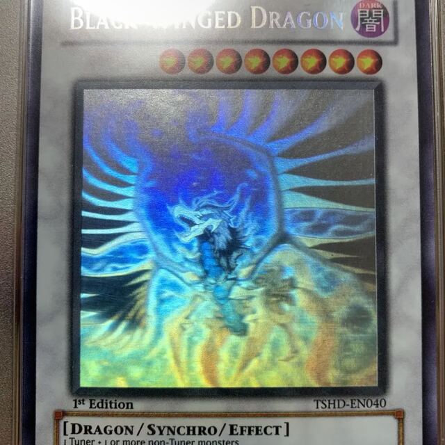 ブラックフェザードラゴン 1st TSHD レリーフ 英語 遊戯王 遊戯王