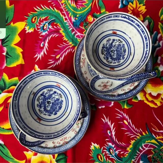 B【中国景徳鎮】お椀&お皿&レンゲ ペアの通販 by HK迷百貨店shop｜ラクマ