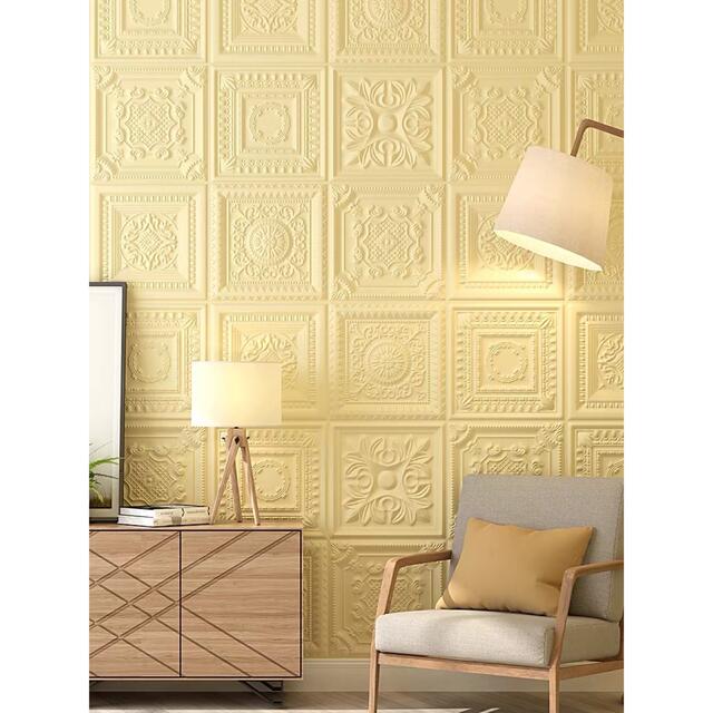 50枚 70cm×70cm 背景壁 3D立体レンガ模様壁紙 防水 汚い防止