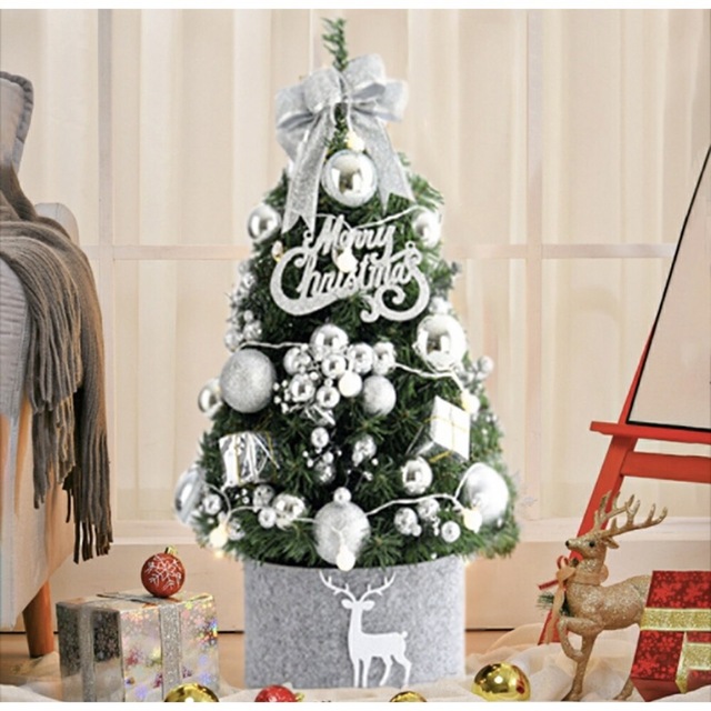 クリスマスツリー ブルー シルバー オーナメント ツリー 60cm 誕生日