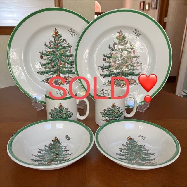 未使用美品】英国製スポード ☆クリスマスツリー☆ペアセットの通販 by