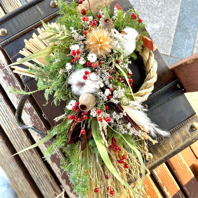 飾る向き×クリスマス×しめ縄8way クリスマスリース しめ縄 しめ縄